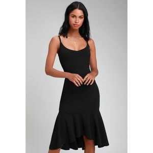Black Sleeveless Bodycon Midi Dress